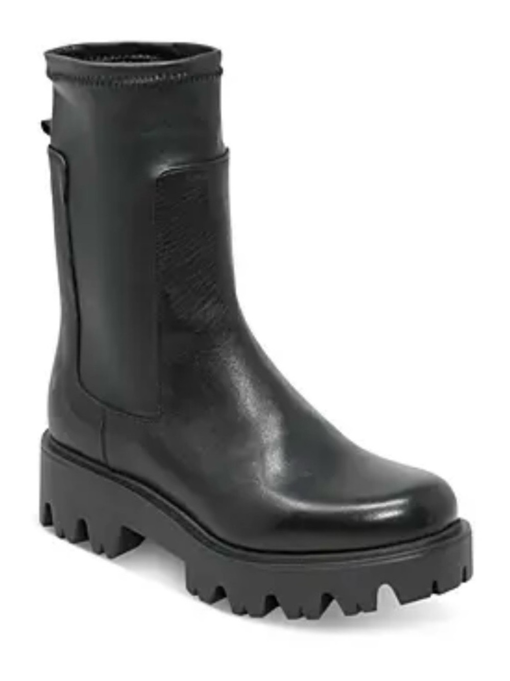 Charles David Hallow Pull On Lug Sole Boots  Black Women's Size EU 37 / 7 NEW
